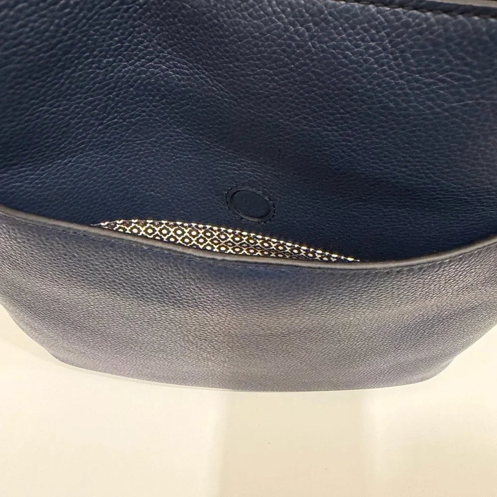 Brighton Navy Blue Leather Women's Tote Interlok - Picture 4 of 7
